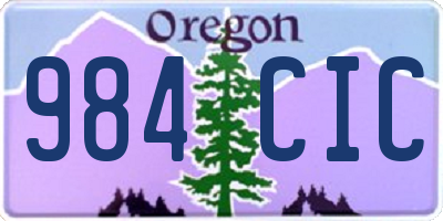 OR license plate 984CIC
