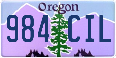 OR license plate 984CIL