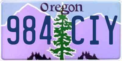 OR license plate 984CIY