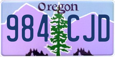 OR license plate 984CJD