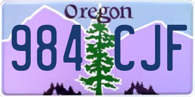 OR license plate 984CJF