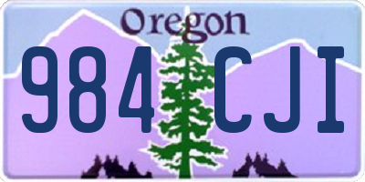 OR license plate 984CJI
