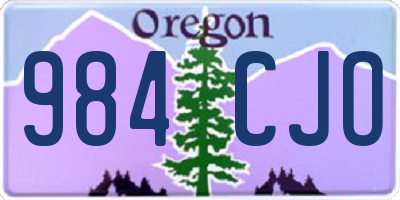 OR license plate 984CJO
