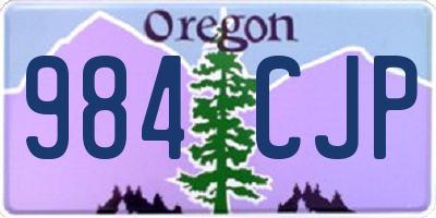OR license plate 984CJP