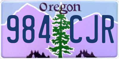 OR license plate 984CJR