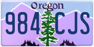 OR license plate 984CJS