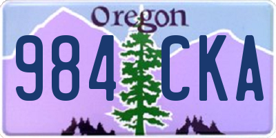 OR license plate 984CKA
