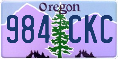 OR license plate 984CKC