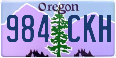 OR license plate 984CKH