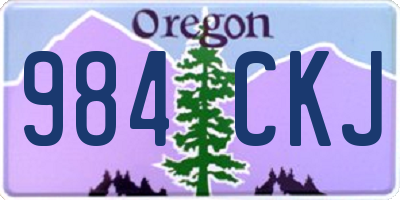 OR license plate 984CKJ