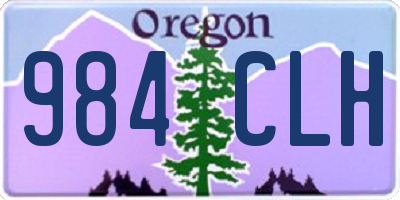 OR license plate 984CLH
