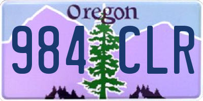 OR license plate 984CLR