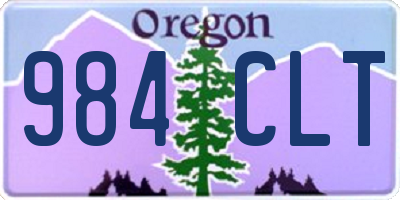 OR license plate 984CLT