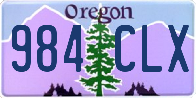 OR license plate 984CLX
