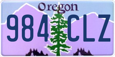 OR license plate 984CLZ
