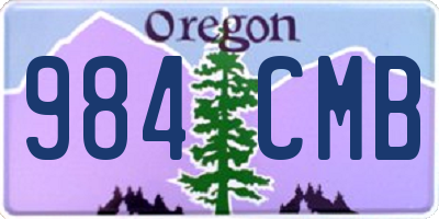 OR license plate 984CMB