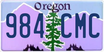 OR license plate 984CMC