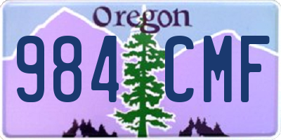 OR license plate 984CMF