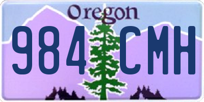 OR license plate 984CMH