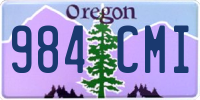 OR license plate 984CMI