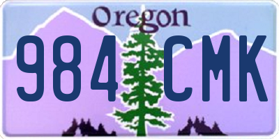 OR license plate 984CMK