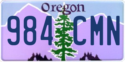 OR license plate 984CMN