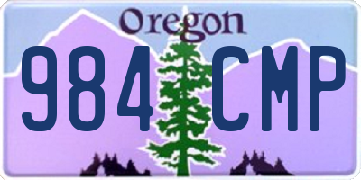 OR license plate 984CMP
