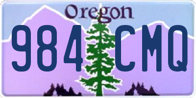 OR license plate 984CMQ