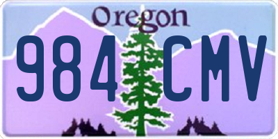 OR license plate 984CMV