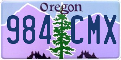 OR license plate 984CMX
