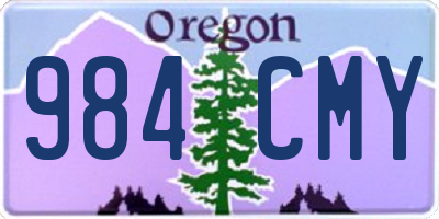 OR license plate 984CMY