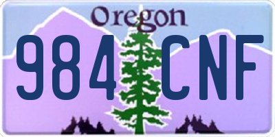 OR license plate 984CNF
