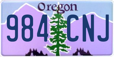 OR license plate 984CNJ