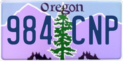 OR license plate 984CNP