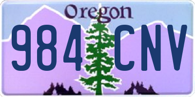 OR license plate 984CNV