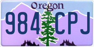 OR license plate 984CPJ