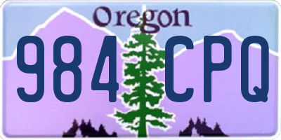 OR license plate 984CPQ