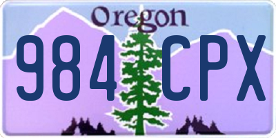 OR license plate 984CPX