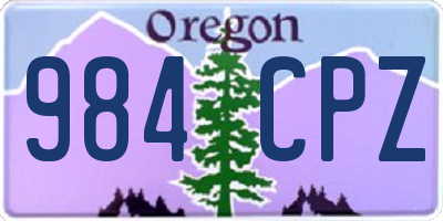 OR license plate 984CPZ
