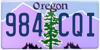 OR license plate 984CQI
