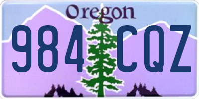 OR license plate 984CQZ