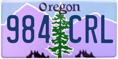 OR license plate 984CRL