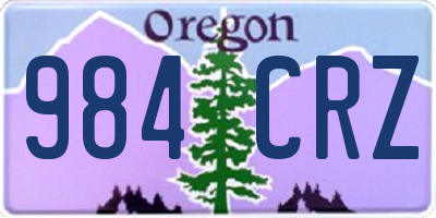 OR license plate 984CRZ