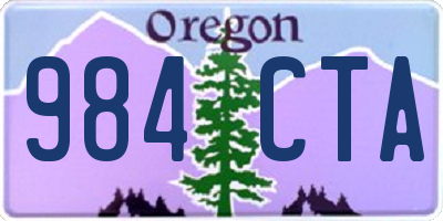 OR license plate 984CTA