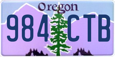 OR license plate 984CTB