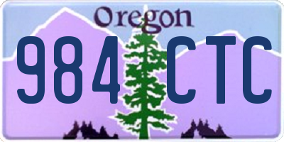 OR license plate 984CTC
