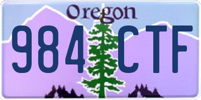 OR license plate 984CTF