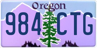 OR license plate 984CTG