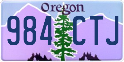 OR license plate 984CTJ