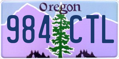 OR license plate 984CTL